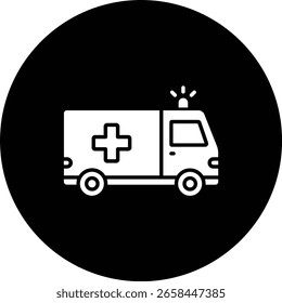 Ambulance vector icon. Can be used for printing, mobile and web applications.