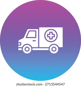 Icono de Vector de ambulancia. Se puede utilizar para aplicaciones de impresión, móviles y de Web.