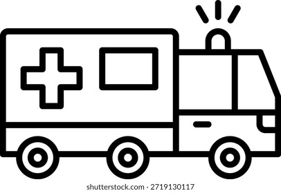 Icono de Vector de ambulancia. Se puede utilizar para aplicaciones de impresión, móviles y de Web.