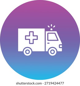 Icono de Vector de ambulancia. Se puede utilizar para aplicaciones de impresión, móviles y de Web.