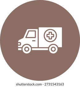 Icono de Vector de ambulancia. Se puede utilizar para aplicaciones de impresión, móviles y de Web.