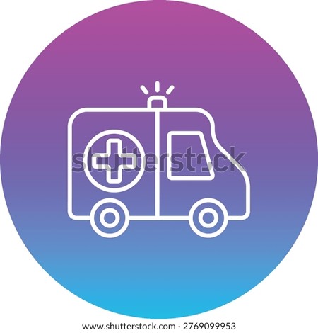 Ambulance vector icon. Can be used for printing, mobile and web applications.