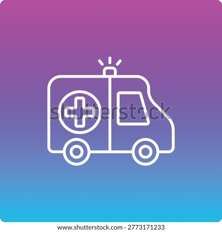 Ambulance vector icon. Can be used for printing, mobile and web applications.