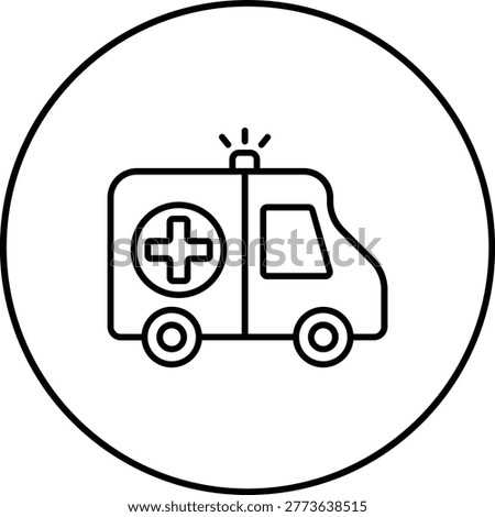 Ambulance vector icon. Can be used for printing, mobile and web applications.