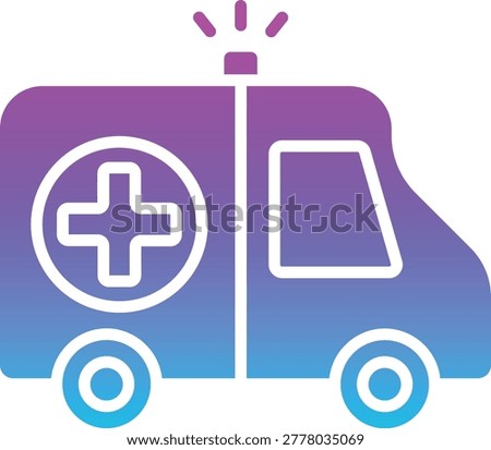 Ambulance vector icon. Can be used for printing, mobile and web applications.