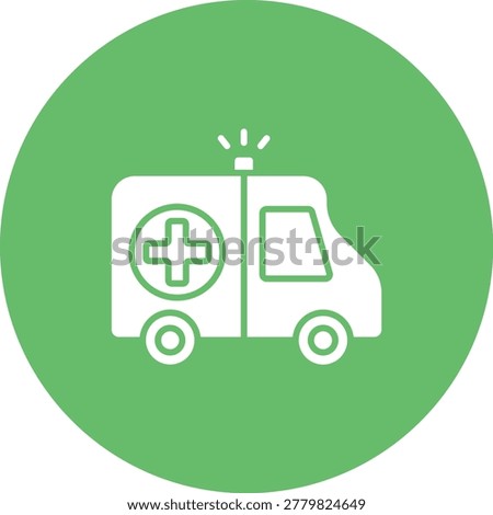Ambulance vector icon. Can be used for printing, mobile and web applications.