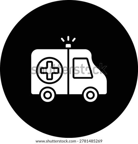 Ambulance vector icon. Can be used for printing, mobile and web applications.