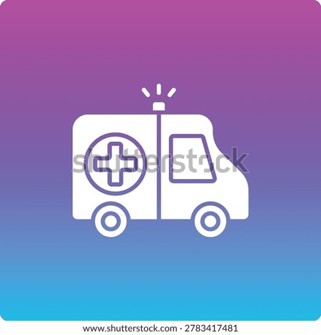 Ambulance vector icon. Can be used for printing, mobile and web applications.