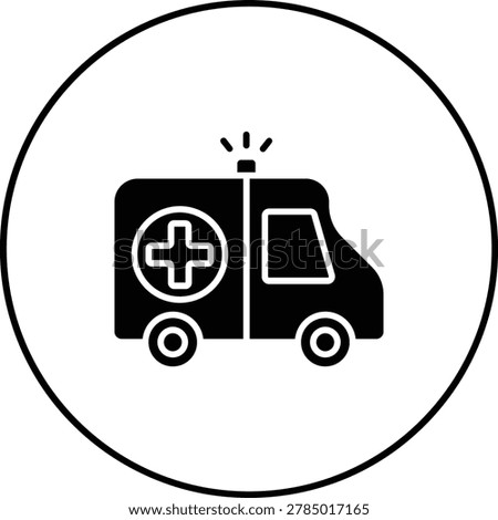 Ambulance vector icon. Can be used for printing, mobile and web applications.