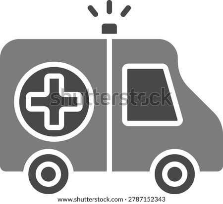 Ambulance vector icon. Can be used for printing, mobile and web applications.