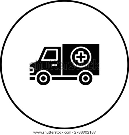 Ambulance vector icon. Can be used for printing, mobile and web applications.
