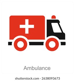 Ambulance vector icon concept design