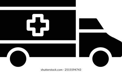 Ilustración de diseño de icono de Vector de ambulancia