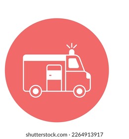 Icono del vector de ambulancia fácilmente modificar

