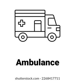 Ambulance Vector Icon easily modify

