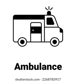 Ambulance Vector Icon easily modify

