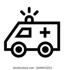 Ambulance vector icon. Emergency illustration sign. first aid symbol. Resuscitation web icon.