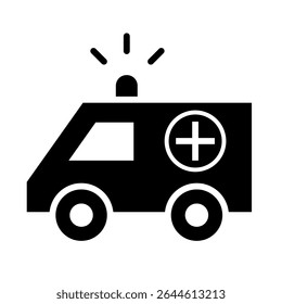 Ambulance vector icon. Emergency illustration sign. first aid symbol. Resuscitation web icon.