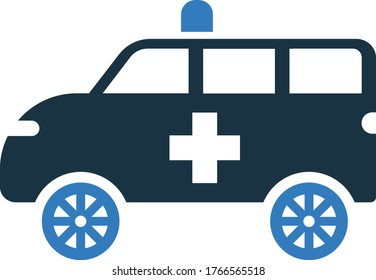 Ambulance vector icon, vector graphics