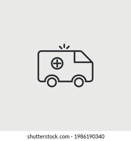 ambulance vector icon hospital emergency vehicle
