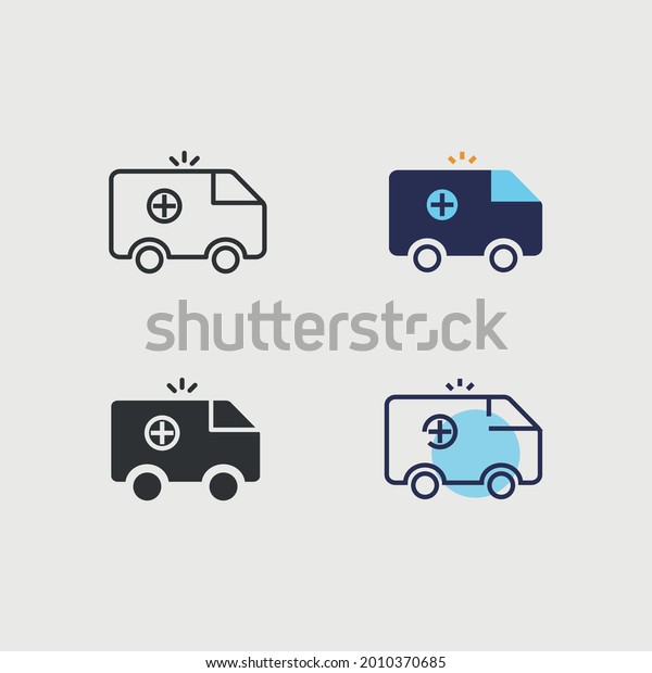 ambulance vector\
icon hospital emergency\
vehicle
