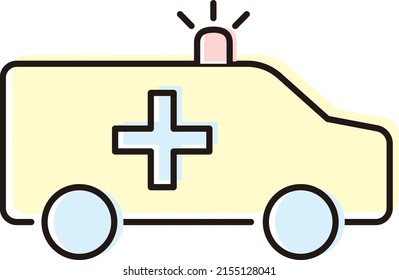 Ambulance vector icon, vector illustration