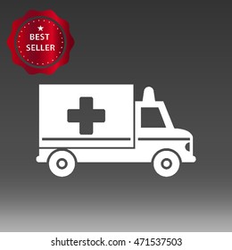 Ambulance Vector Icon Illustration