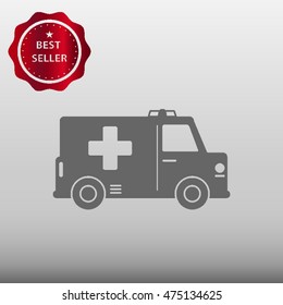 Ambulance Vector Icon Illustration