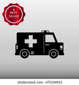 Ambulance Vector Icon Illustration