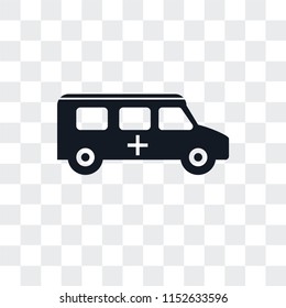 Ambulance vector icon isolated on transparent background, Ambulance logo concept