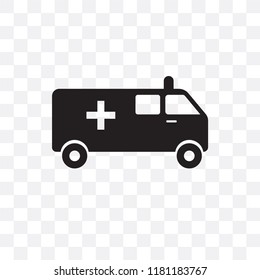 Ambulance vector icon isolated on transparent background, Ambulance logo concept