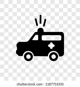 Ambulance vector icon isolated on transparent background, Ambulance transparency logo concept svg