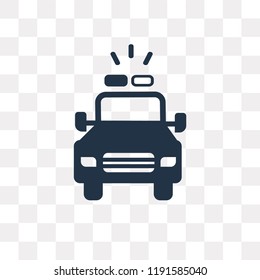 Ambulance vector icon isolated on transparent background, Ambulance transparency concept can be used web and mobile