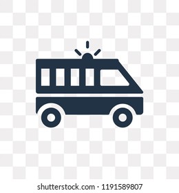 Ambulance vector icon isolated on transparent background, Ambulance transparency concept can be used web and mobile