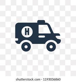 Ambulance vector icon isolated on transparent background, Ambulance transparency concept can be used web and mobile
