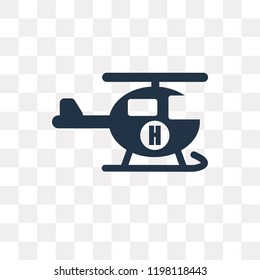 Ambulance vector icon isolated on transparent background, Ambulance transparency concept can be used web and mobile