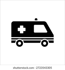 sinal de linha de ícone de vetor de ambulância