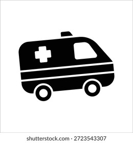 Signo de línea de icono de Vector de ambulancia
