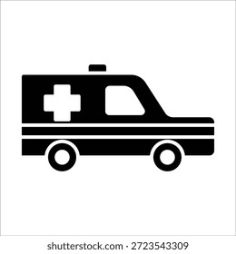 Signo de línea de icono de Vector de ambulancia