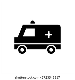 Signo de línea de icono de Vector de ambulancia