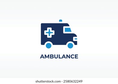 AMBULANCE vector, icon or logo sign isolated symbol illustration