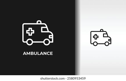 Ambulance Vector, Icon Or Logo Sign Isolated Symbol Illustration