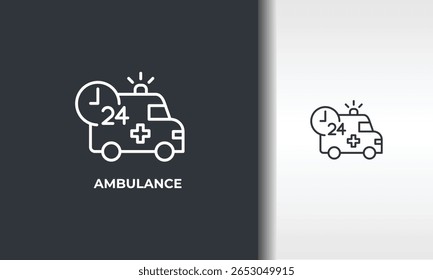 Ambulance Vector, Icon Or Logo Sign Isolated Symbol Illustration