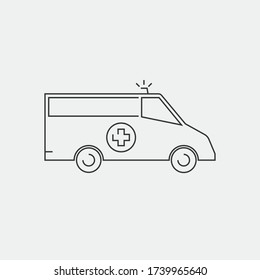 ambulance vector icon medical emergency vehicle
