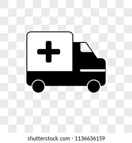 Ambulance vector icon on transparent background, Ambulance icon
