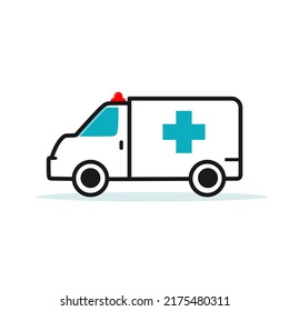 Ambulance Vector Icon on white background
