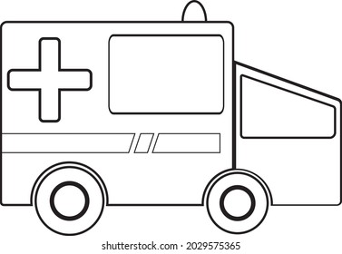 Ambulance vector icon sign design
