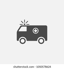 ambulance vector icon with siren 