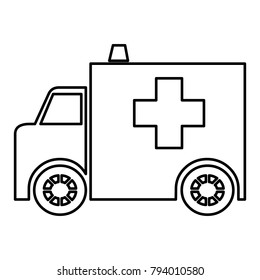 Ambulance - vector icon without  fill