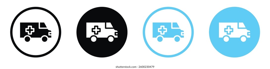 Ambulance vector icons graphic pack